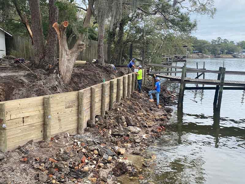 Seawall Repair in Coral Gables, Florida